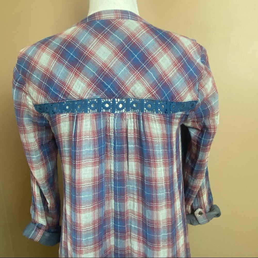 New Anthropologie Holding Horses Abita Western Plaid Shirt Dress XS - Picture 12 of 13